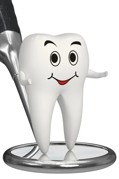 Ząb lusterko dentystyczne — Zdjęcie stockowe