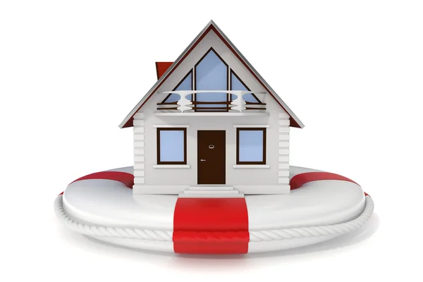House insurance - Lifebuoy - Icon — Stock Photo, Image