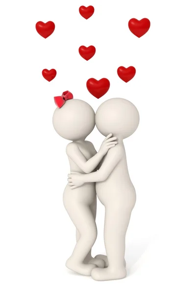 3D par älska varandra — Stockfoto