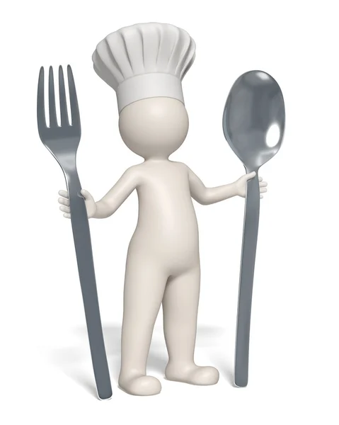 Ikona šéfkuchař restaurace — Stock fotografie
