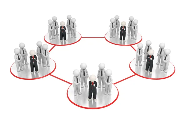 Network - 3d business teams network — Stock Photo, Image
