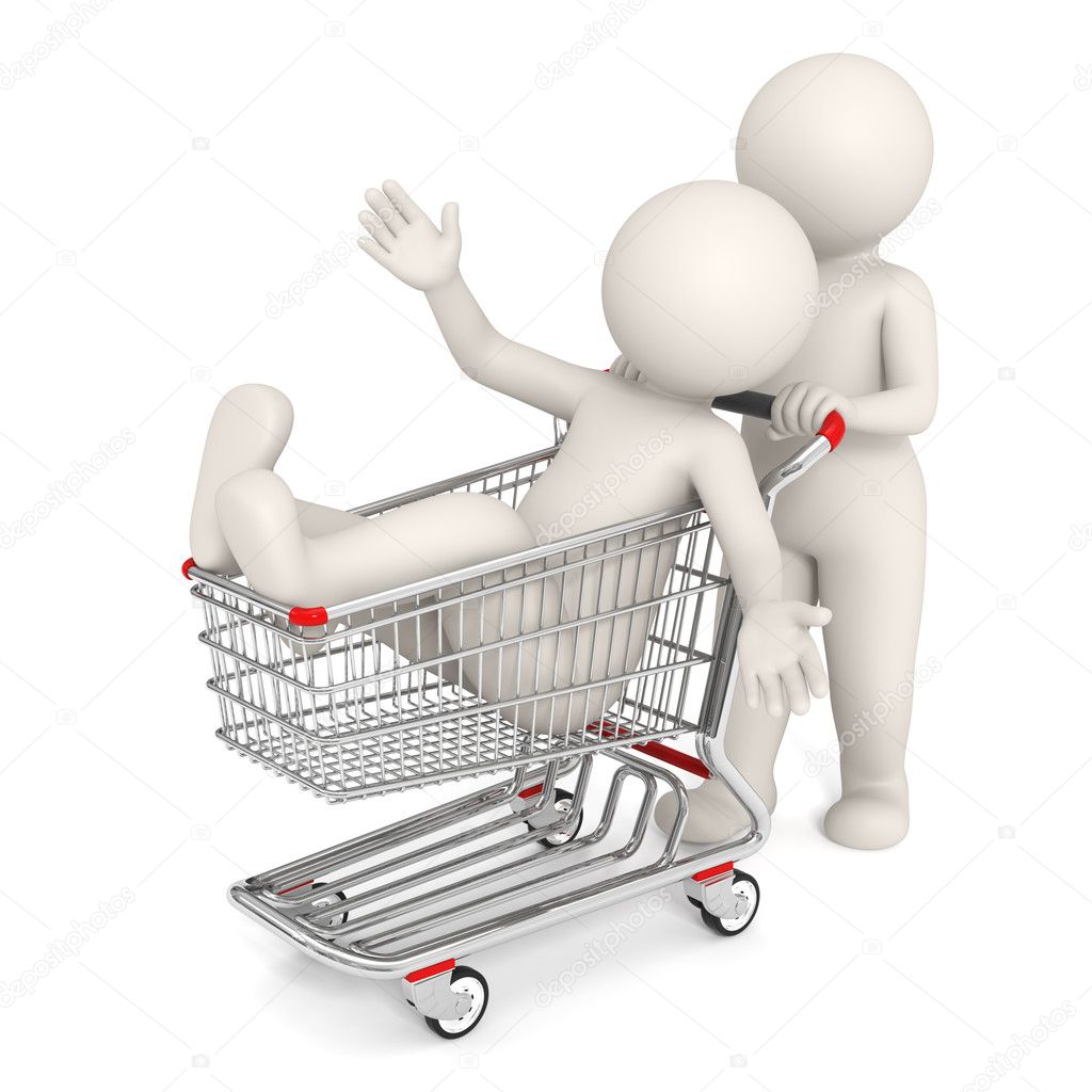 3d with shopping cart