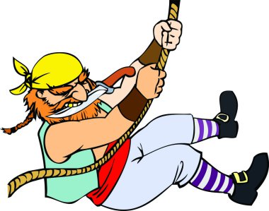 Boarding pirate clipart