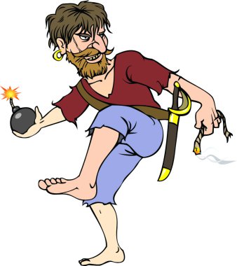 Bomber pirate clipart