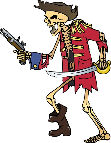 Capitán de esqueleto — Vector de stock