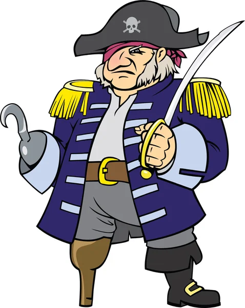 Capitaine pirate — Image vectorielle