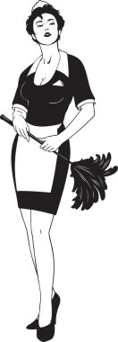 Maid service woman clipart