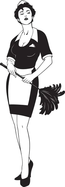 Maid service vrouw — Stockvector