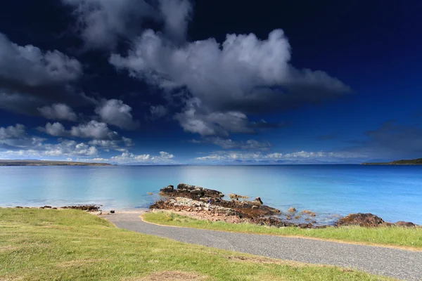 Highland scozzese spiaggia — Foto Stock