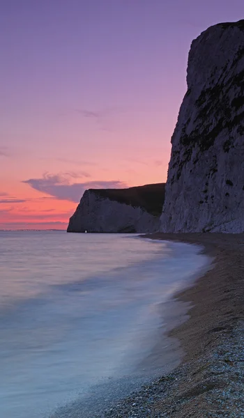 Scogliere al tramonto nel Dorset — Foto Stock