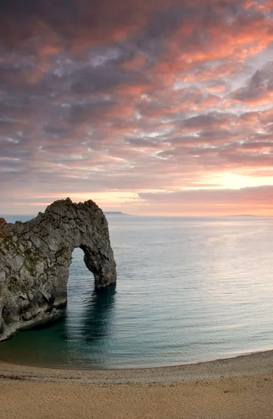 Durdle Door at sunset — Stock Photo, Image