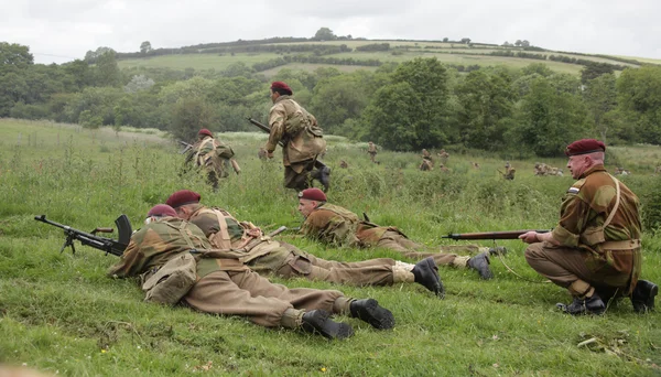 Βρετανικών στρατευμάτων στη μάχη — Φωτογραφία Αρχείου