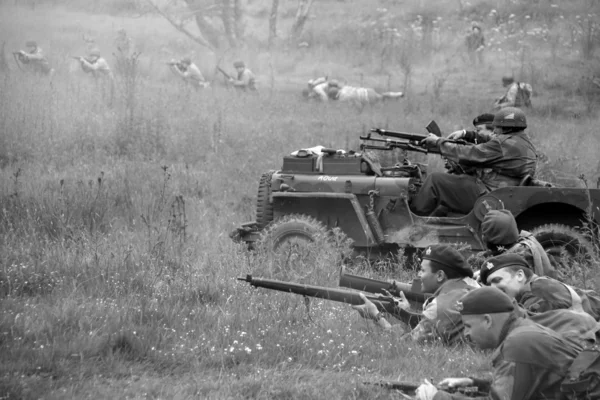 Βρετανικών στρατευμάτων στη μάχη — Φωτογραφία Αρχείου