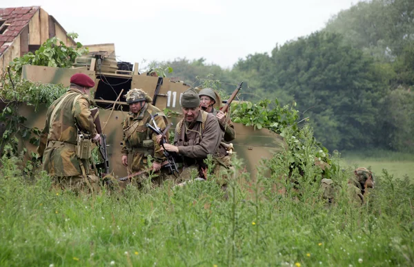 UK world war 2 troops in battle — Stock Photo, Image