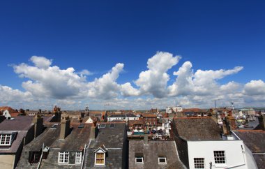 England Seaside cottages clipart