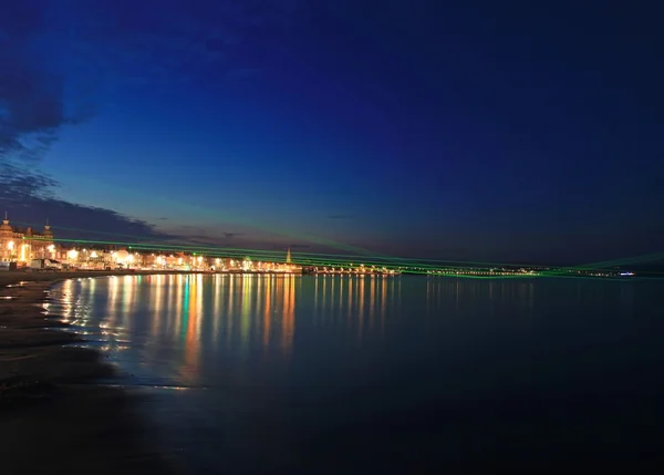 Weymouth Lazers over seafront in dorset — Stock Photo, Image
