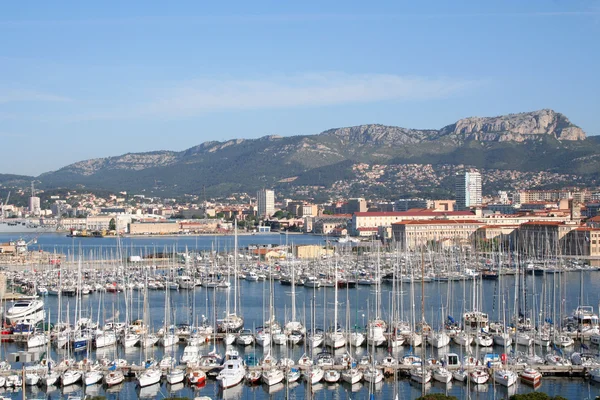 Toulon Marina anzeigen Stockbild
