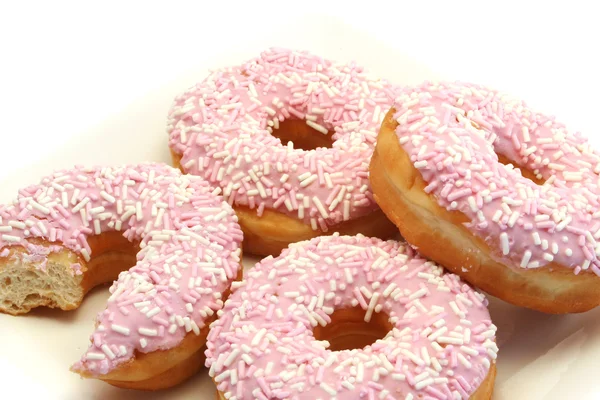 stock image Four Iced Donuts Closeup