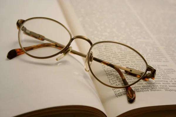 stock image Reading Glasses on an Old Book