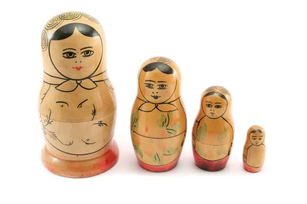 Antieke Russische poppen Rechtenvrije Stockafbeeldingen