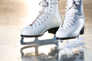 Dramatic landscape natural shot of ice skates clipart
