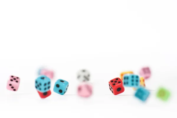 Falling Dices. Copy Space. — Stock Photo, Image