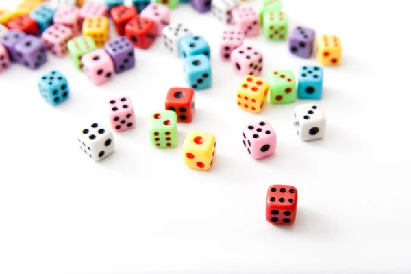 Static Dices - Straight Top View — Stock Photo, Image
