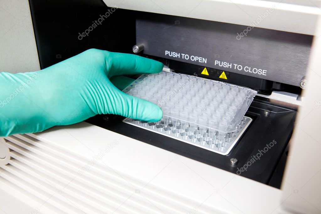 Green gloves, Thermal PCR cycler, DNA copy, wide