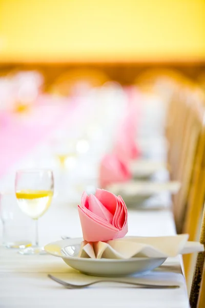 Reception or wedding table ready, close focus — Stock Photo, Image