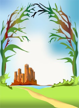 Lonely castle clipart