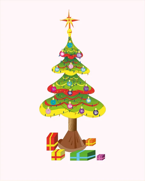 Kerstboom. — Stockvector
