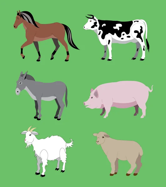 Animales agrícolas — Vector de stock