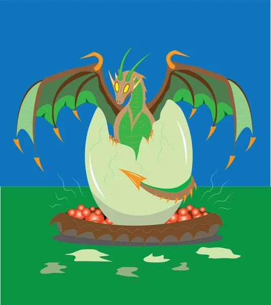Dragon nouveau-né . — Image vectorielle