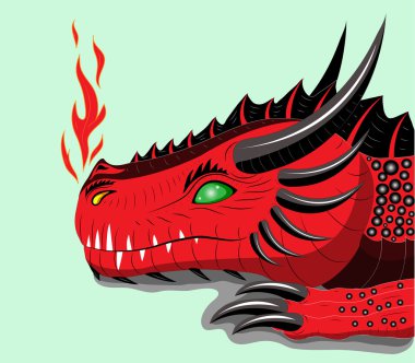 Red dragon. clipart