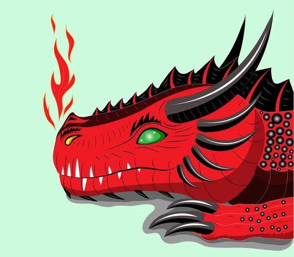 Dragon rouge . — Image vectorielle