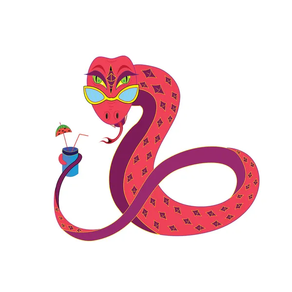 Serpent au repos . — Image vectorielle