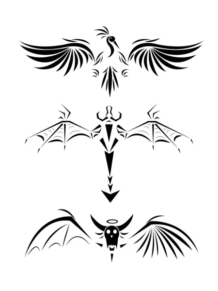 Татуировки монстров . — стоковый вектор