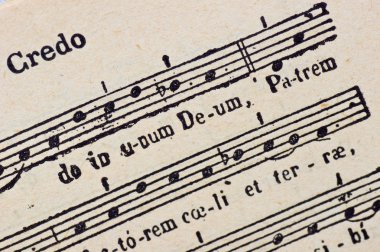 Antica partitura di musica religiosa clipart