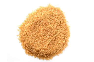 Brown sugar on white background clipart