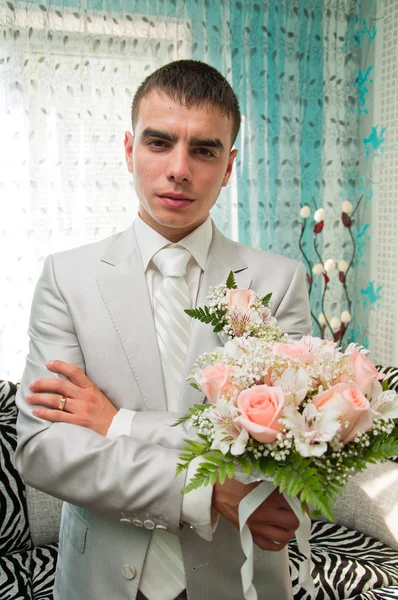 The wedding, two young men — Stock Photo, Image