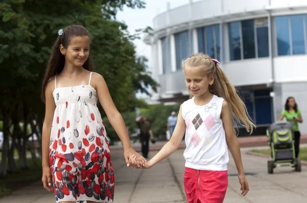 stock image Girls posing in a good mood the photographer