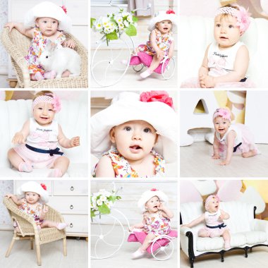 Baby collage clipart