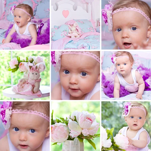 Mooie baby collage — Stockfoto