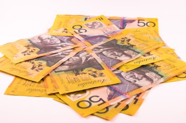 -beyaz izole Avustralya faturaları