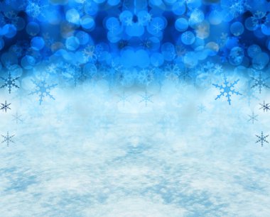 Christmas snow scene clipart