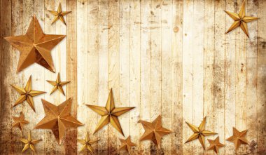 Country Christmas stars clipart