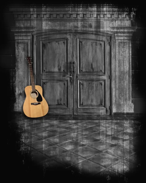 Аукустическая гитара — стоковое фото