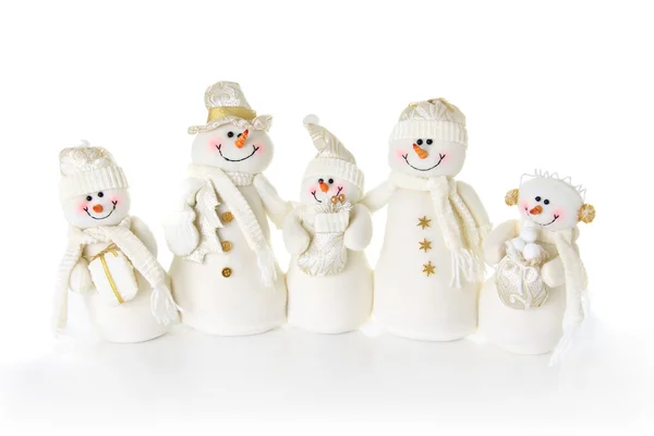 Rodzina człowiek śniegu — Zdjęcie stockowe