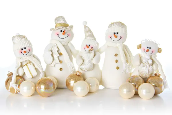 Snow man rodina — Stock fotografie