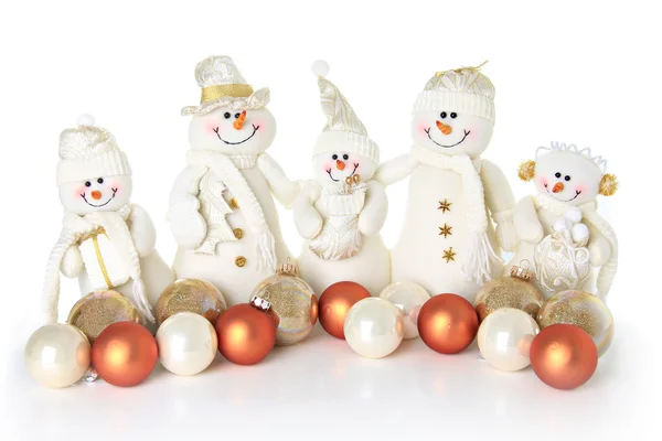 Snowman família — Fotografia de Stock